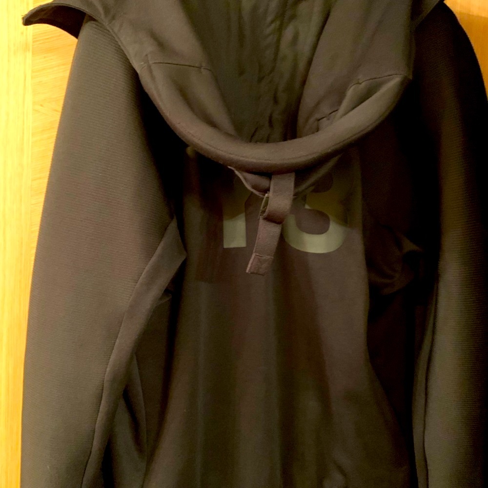 Y-3 hoodie, designer Yohji Yamamoto with adidas,zippers Logo hoodie size M